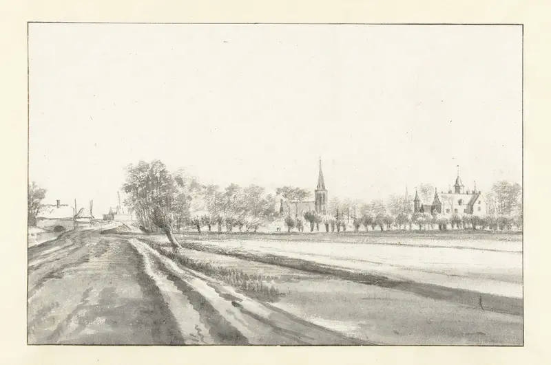 Oosterwijk Castle from a distance Wall Art by Roelant Roghman - High-Resolution Digital Print