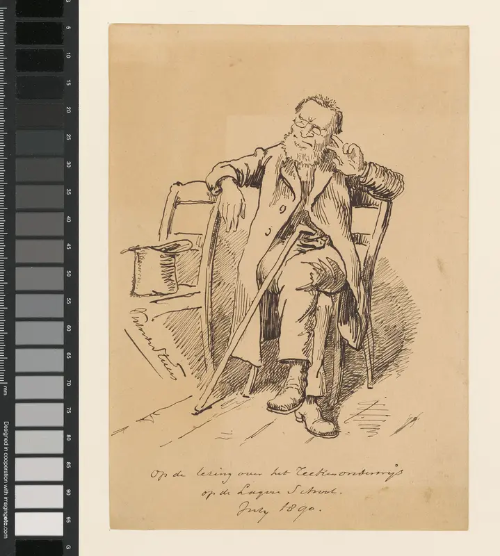 Op de lezing over het Teekenonderwijs op de Lagere School Wall Art by jonkheer Victor Eugène Louis de Stuers - High-Resolution Digital Print