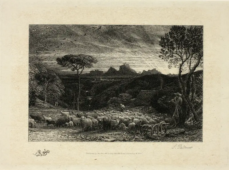 Opening the Fold Wall Art by Samuel Palmer - High-Resolution Digital Print