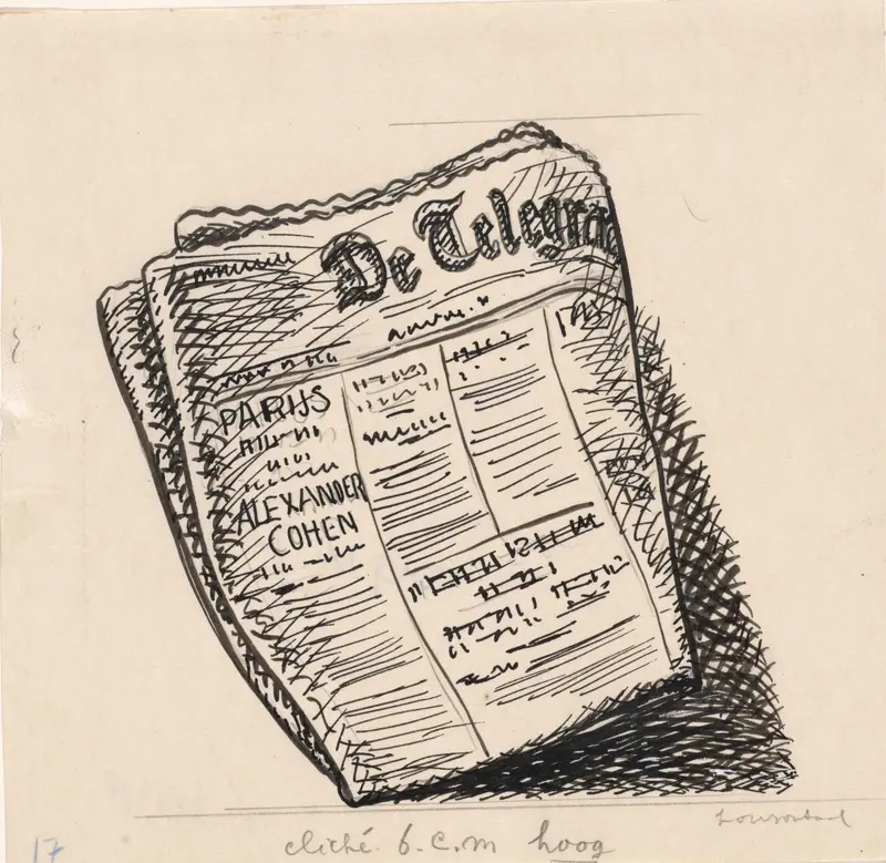 Opgevouwen Telegraaf Wall Art by Leo Gestel - High-Resolution Digital Print