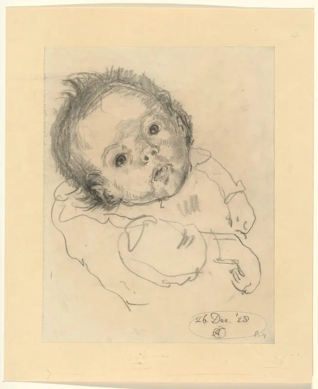 Opkijkende baby Wall Art by Unknown - High-Resolution Digital Print