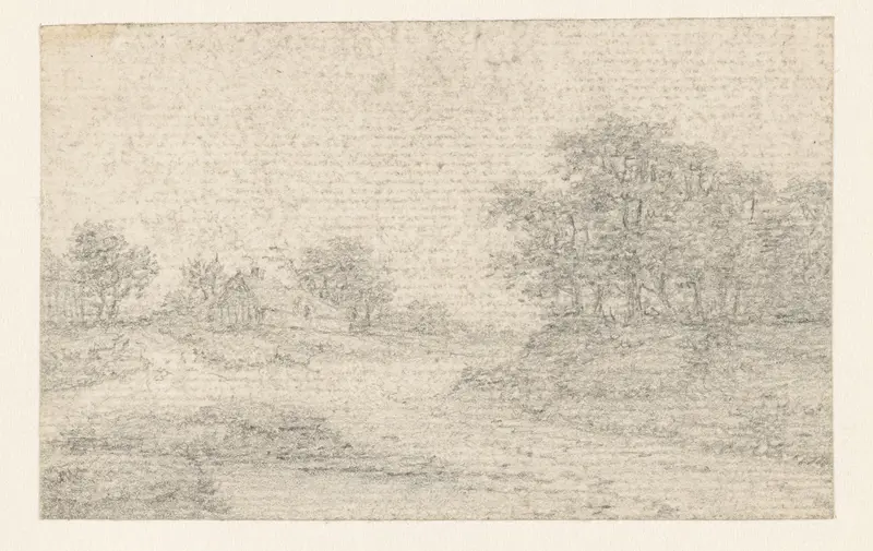 Oplopende landweg met bomen rechts Wall Art by Georges Michel - High-Resolution Digital Print