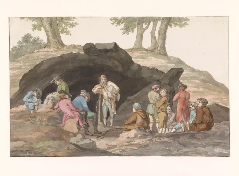 Oponthoud bij de Grotte delle Capre aan de grens bij Nemorosa en Fredda Wall Art by Louis Ducros - High-Resolution Digital Print