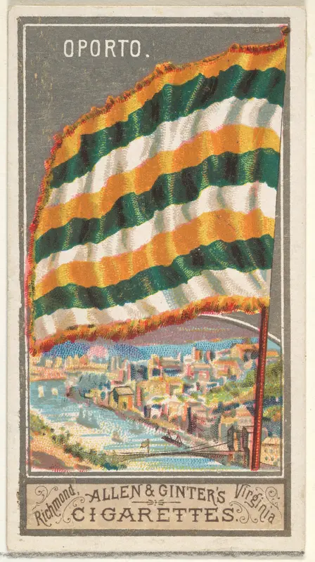 Oporto, from the City Flags series (N6) for Allen & Ginter Cigarettes Brands Wall Art by Allen & Ginter - High-Resolution Digital Print