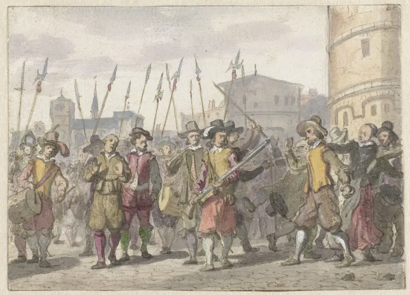 Oproer bij de veroordeling van Cornelis Halewijn en Herman Jansz. te Antwerpen in 1559 Wall Art by Jacob van der Ulft - High-Resolution Digital Print