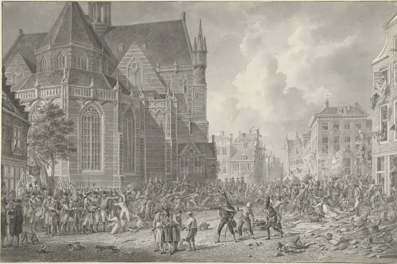 Oproer door Pruisische soldaten te Rotterdam, 1787 Wall Art by Unknown - High-Resolution Digital Print