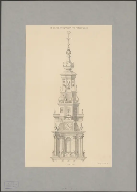 Opstand van de Zuiderkerkstoren te Amsterdam Wall Art by Unknown - High-Resolution Digital Print