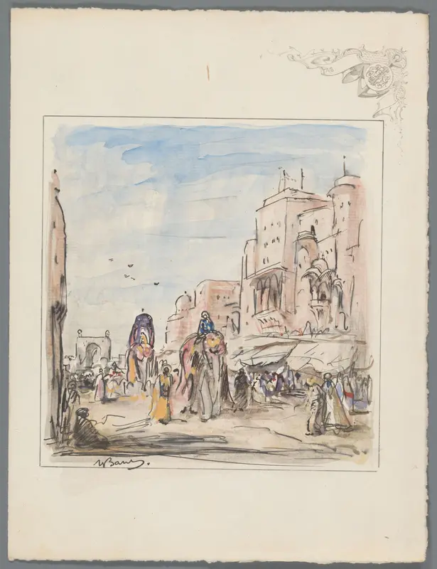 Optocht met olifanten Wall Art by Unknown - High-Resolution Digital Print