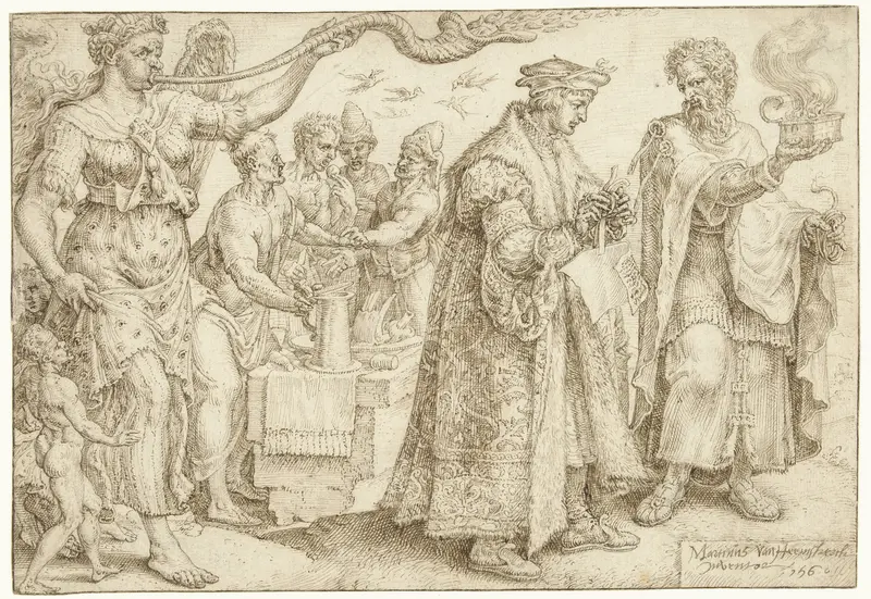 Optocht van Eer, Luister en Roem Wall Art by Maarten van Heemskerck - High-Resolution Digital Print