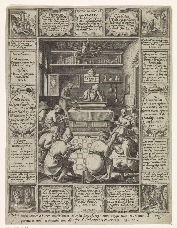 Opvoeding van kinderen Wall Art by Hendrick Goltzius - High-Resolution Digital Print