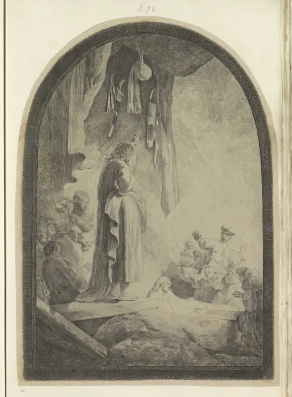 Opwekking van Lazarus: grote plaat Wall Art by Henry Louis Basan - High-Resolution Digital Print
