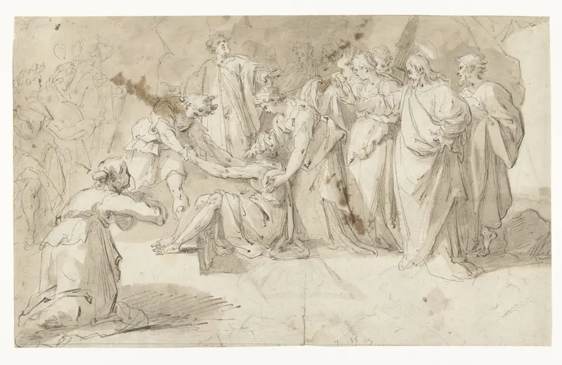 Opwekking van Lazarus Wall Art by Hans von Aachen - High-Resolution Digital Print