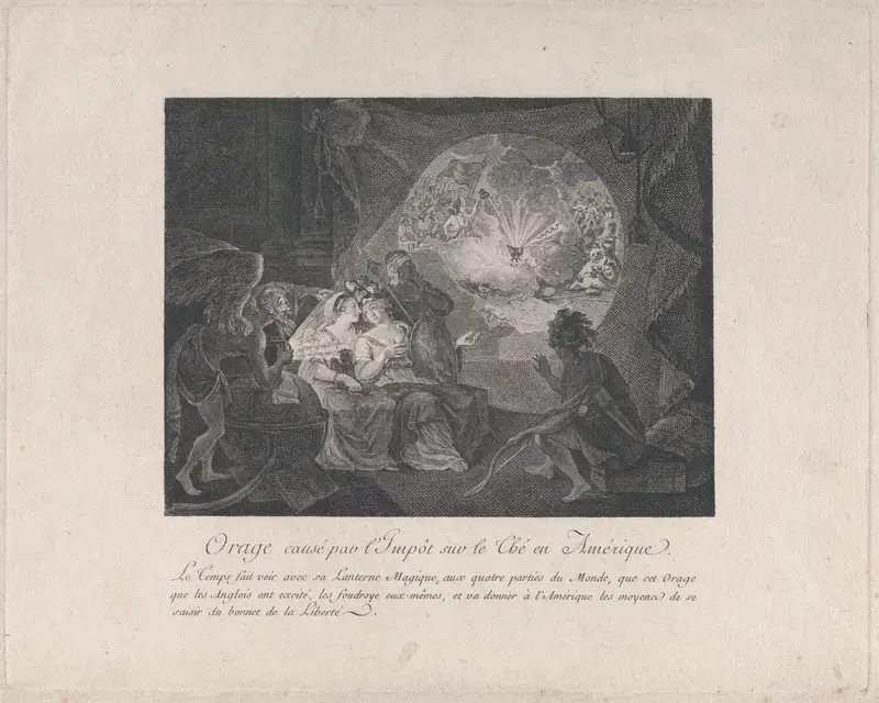 Orage causé par l'Impôt sur le Thé en Amérique Wall Art by Anonymous, French, 18th century - High-Resolution Digital Print