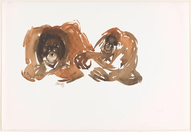 Orang-oetan met jong Wall Art by Unknown - High-Resolution Digital Print