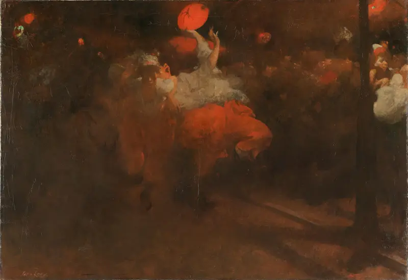 Orange Festival Wall Art by Jac van Looij - High-Resolution Digital Print