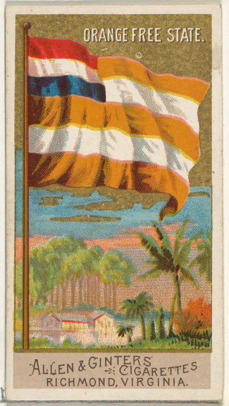 Orange Free State, from Flags of All Nations, Series 2 (N10) for Allen & Ginter Cigarettes Brands Wall Art by Allen & Ginter - High-Resolution Digital Print