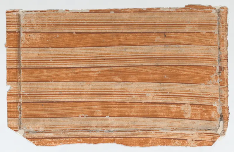 Orange striped paste paper Wall Art by Anonymous - High-Resolution Digital Print