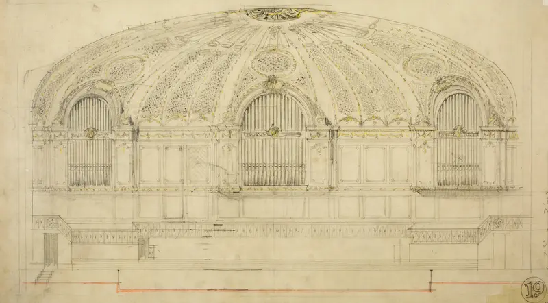 Orchestra Hall, Chicago, Illinois, Section Wall Art by D.H. Burnham & Co. - High-Resolution Digital Print