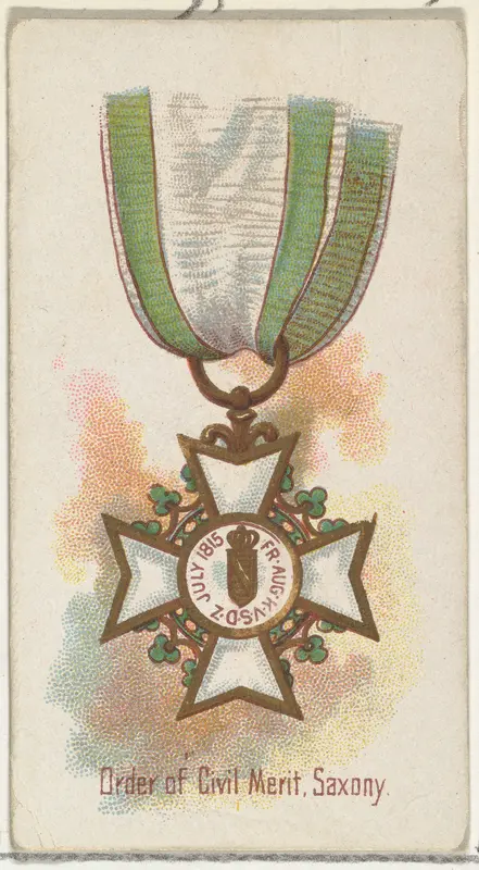 Order of Civil Merit, Saxony, from the World's Decorations series (N30) for Allen & Ginter Cigarettes Wall Art by Allen & Ginter - High-Resolution Digital Print
