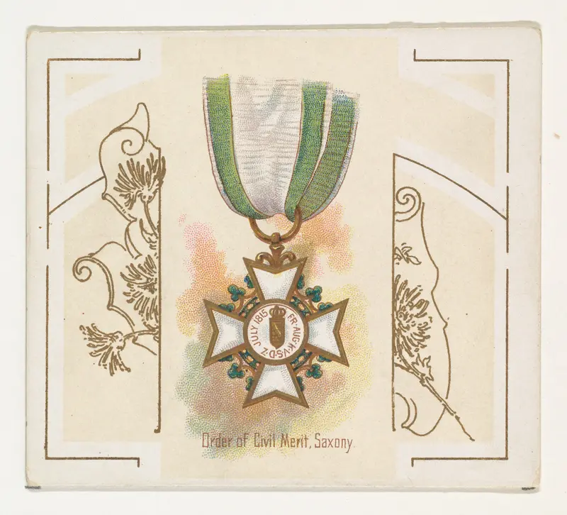 Order of Civil Merit, Saxony, from the World's Decorations series (N44) for Allen & Ginter Cigarettes Wall Art by Allen & Ginter - High-Resolution Digital Print