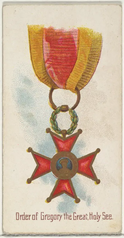 Order of Gregory the Great, Holy See, from the World's Decorations series (N30) for Allen & Ginter Cigarettes Wall Art by Allen & Ginter - High-Resolution Digital Print