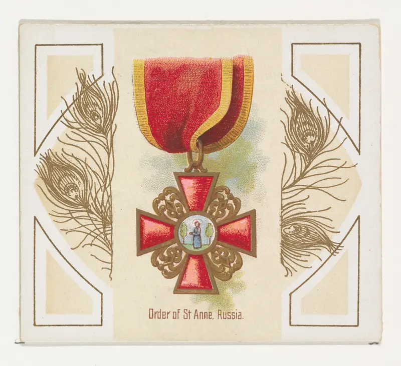 Order of Saint Anne, Russia, from the World's Decorations series (N44) for Allen & Ginter Cigarettes Wall Art by Allen & Ginter - High-Resolution Digital Print