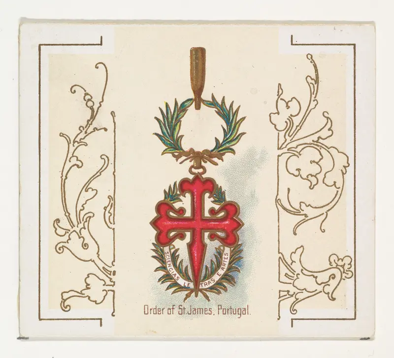 Order of Saint James, Portugal, from the World's Decorations series (N44) for Allen & Ginter Cigarettes Wall Art by Allen & Ginter - High-Resolution Digital Print