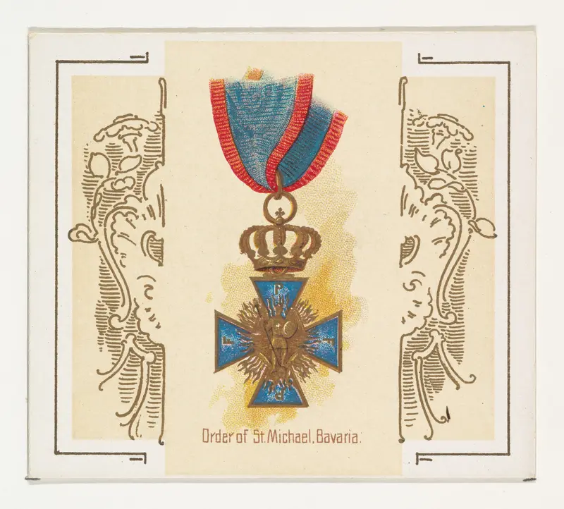 Order of Saint Michael, Bavaria, from the World's Decorations series (N44) for Allen & Ginter Cigarettes Wall Art by Allen & Ginter - High-Resolution Digital Print