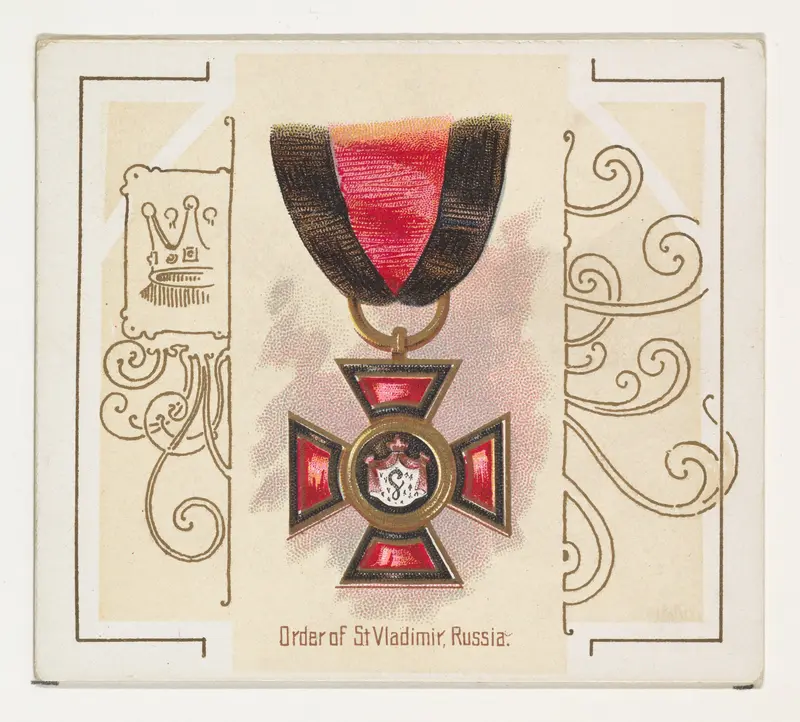 Order of Saint Vladimir, Russia, from the World's Decorations series (N44) for Allen & Ginter Cigarettes Wall Art by Allen & Ginter - High-Resolution Digital Print