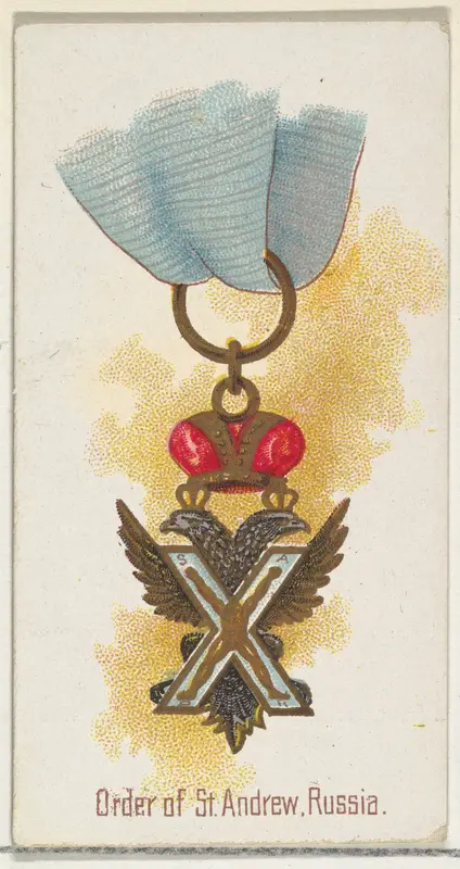 Order of St. Andrew, Russia, from the World's Decorations series (N30) for Allen & Ginter Cigarettes Wall Art by Allen & Ginter - High-Resolution Digital Print