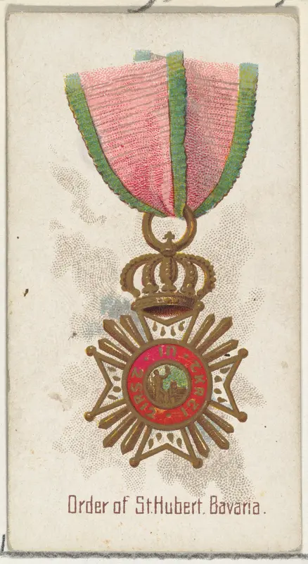 Order of St. Hubert, Bavaria, from the World's Decorations series (N30) for Allen & Ginter Cigarettes Wall Art by Allen & Ginter - High-Resolution Digital Print
