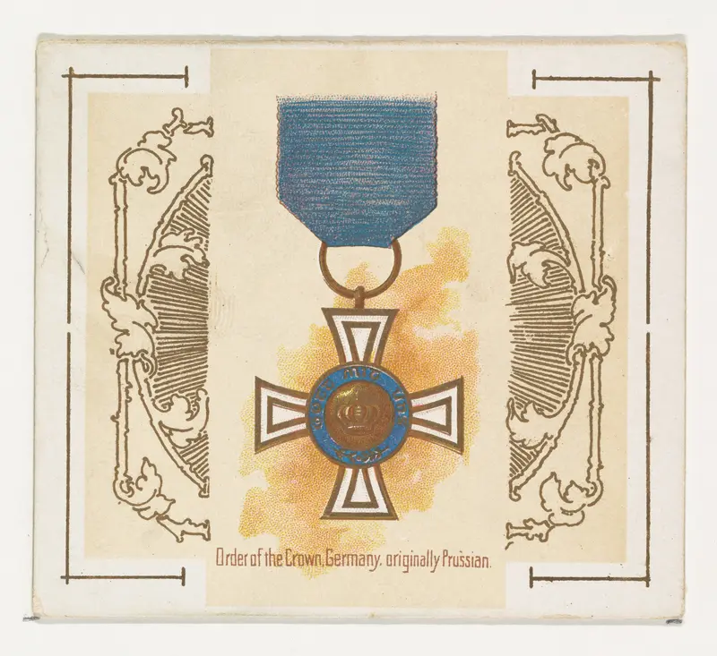 Order of the Crown, Germany, originally Prussian, from the World's Decorations series (N44) for Allen & Ginter Cigarettes Wall Art by Allen & Ginter - High-Resolution Digital Print