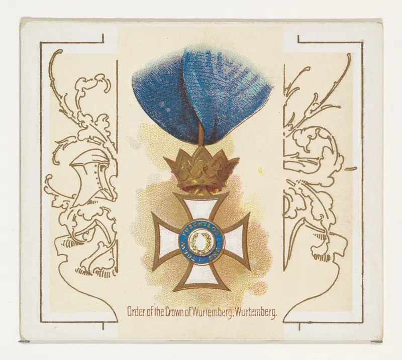 Order of the Crown of Wurtemberg, Wurtemberg, from the World's Decorations series (N44) for Allen & Ginter Cigarettes Wall Art by Allen & Ginter - High-Resolution Digital Print