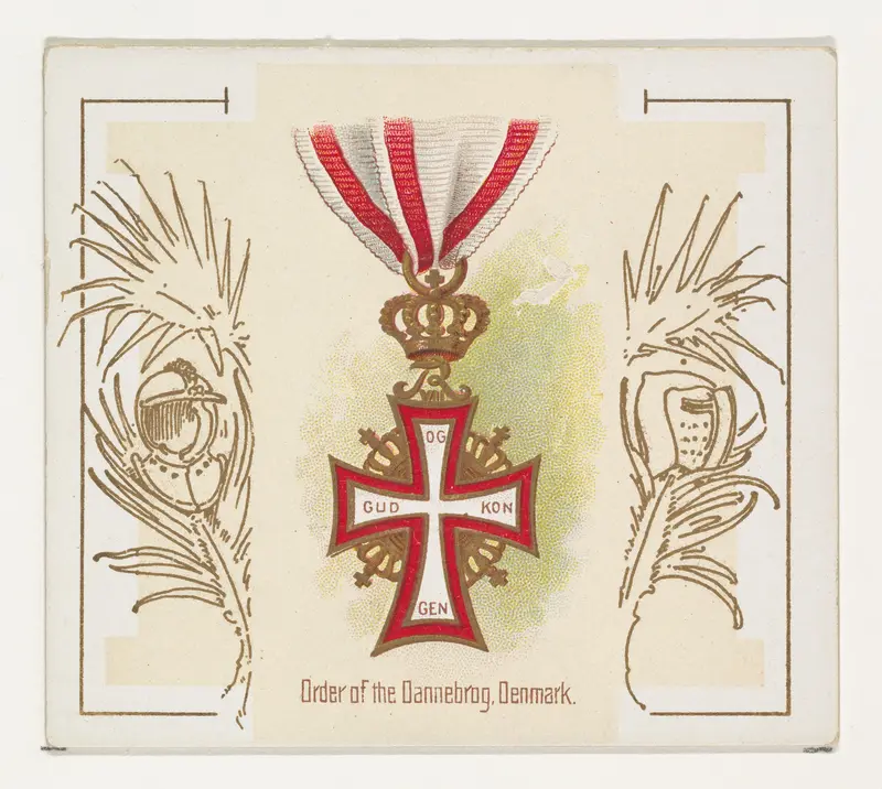 Order of the Dannebrog, Denmark, from the World's Decorations series (N44) for Allen & Ginter Cigarettes Wall Art by Allen & Ginter - High-Resolution Digital Print