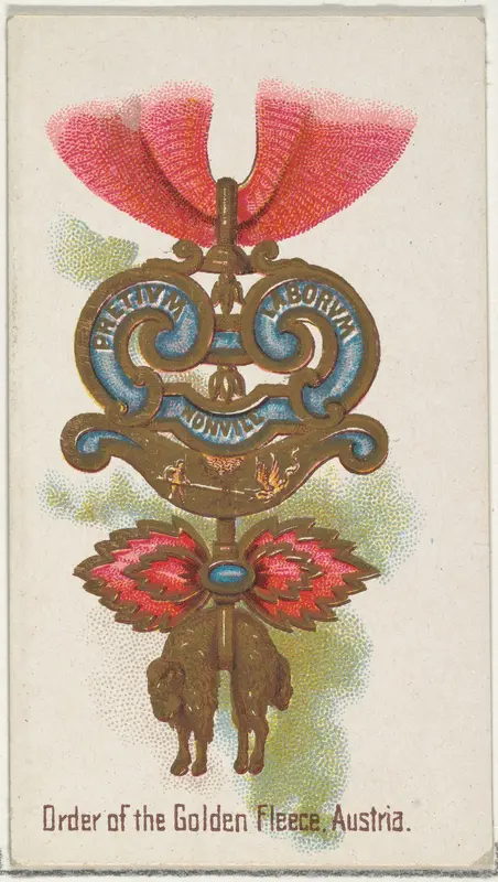 Order of the Golden Fleece, Austria, from the World's Decorations series (N30) for Allen & Ginter Cigarettes Wall Art by Allen & Ginter - High-Resolution Digital Print