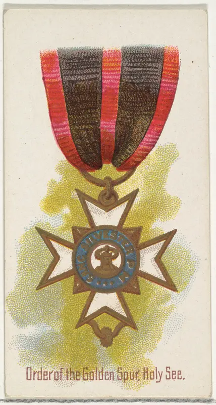 Order of the Golden Spur, Holy See, from the World's Decorations series (N30) for Allen & Ginter Cigarettes Wall Art by Allen & Ginter - High-Resolution Digital Print