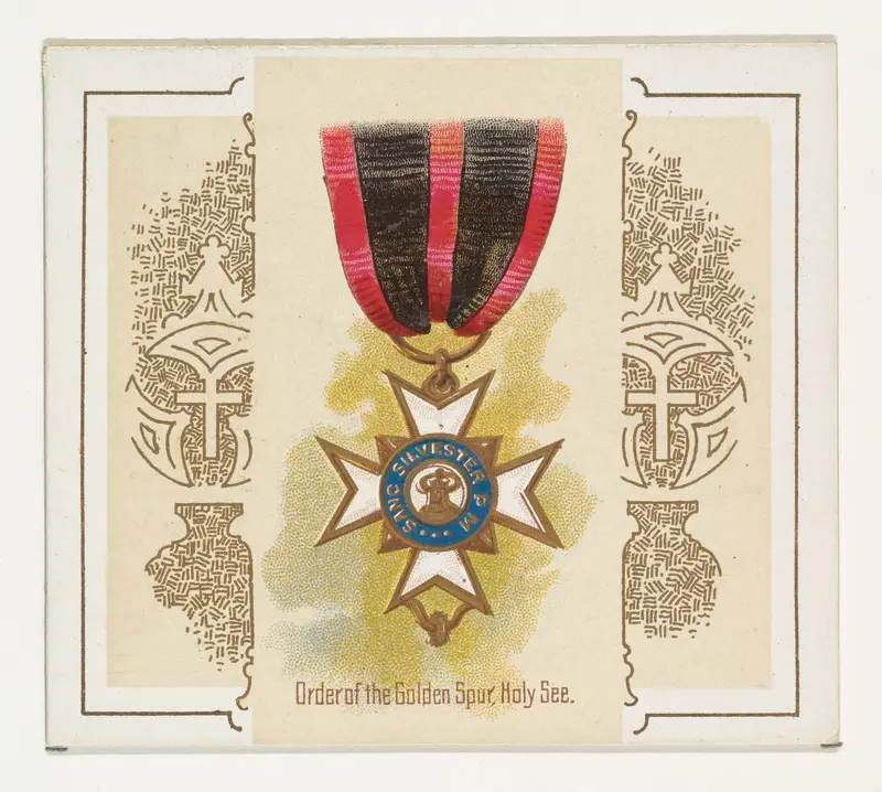 Order of the Golden Spur, Holy See, from the World's Decorations series (N44) for Allen & Ginter Cigarettes Wall Art by Allen & Ginter - High-Resolution Digital Print