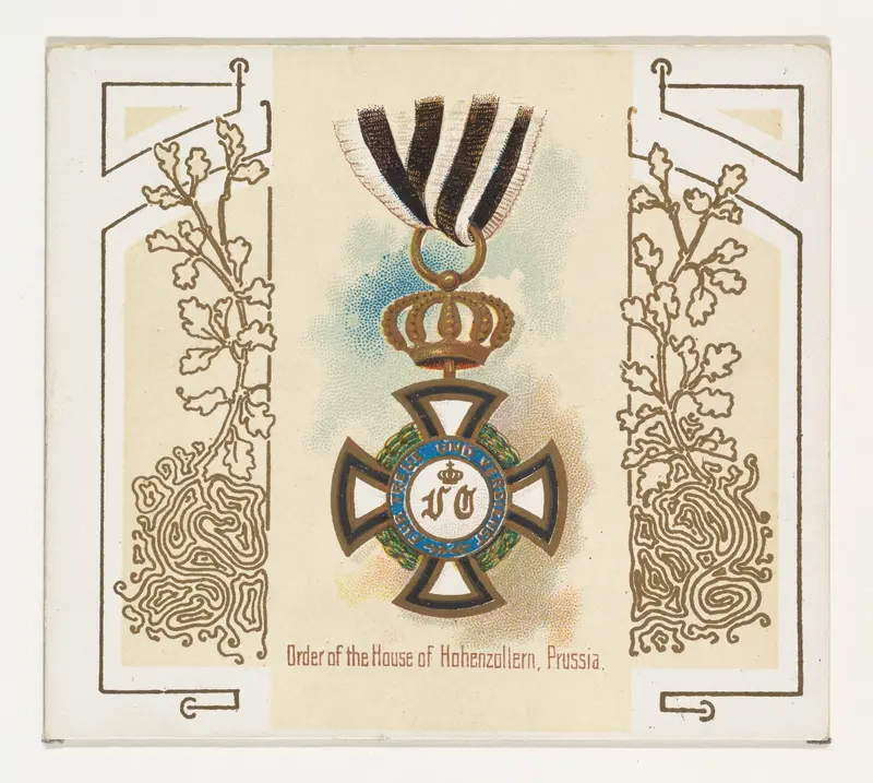 Order of the House of Hohenzollern, Prussia, from the World's Decorations series (N44) for Allen & Ginter Cigarettes Wall Art by Allen & Ginter - High-Resolution Digital Print