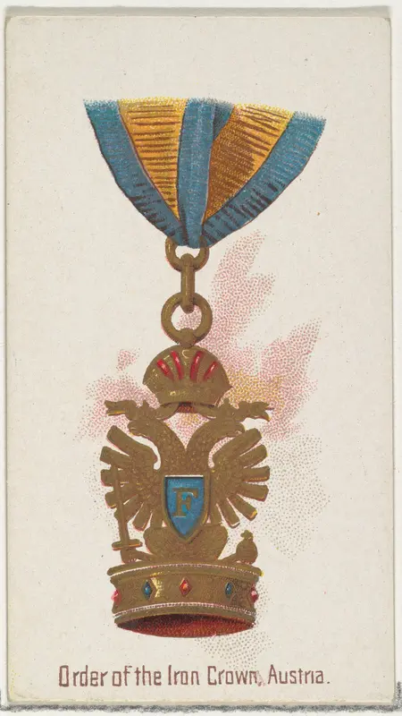 Order of the Iron Crown, Austria, from the World's Decorations series (N30) for Allen & Ginter Cigarettes Wall Art by Allen & Ginter - High-Resolution Digital Print