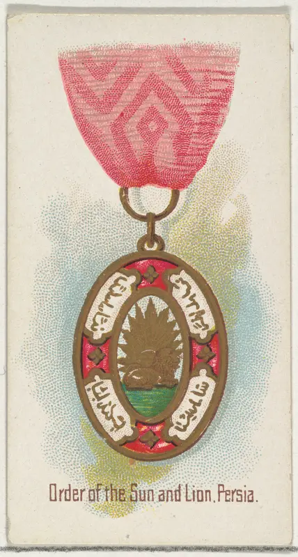 Order of the Sun and Lion, Persia, from the World's Decorations series (N30) for Allen & Ginter Cigarettes Wall Art by Allen & Ginter - High-Resolution Digital Print