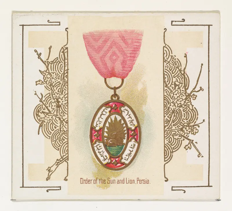 Order of the Sun and Lion, Persia, from the World's Decorations series (N44) for Allen & Ginter Cigarettes Wall Art by Allen & Ginter - High-Resolution Digital Print