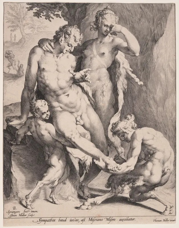Oreads Pulling a Thorn from a Satyr’s Foot