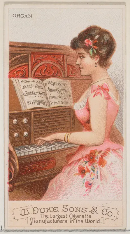 Organ, from the Musical Instruments series (N82) for Duke brand cigarettes Wall Art by W. Duke, Sons & Co. - High-Resolution Digital Print