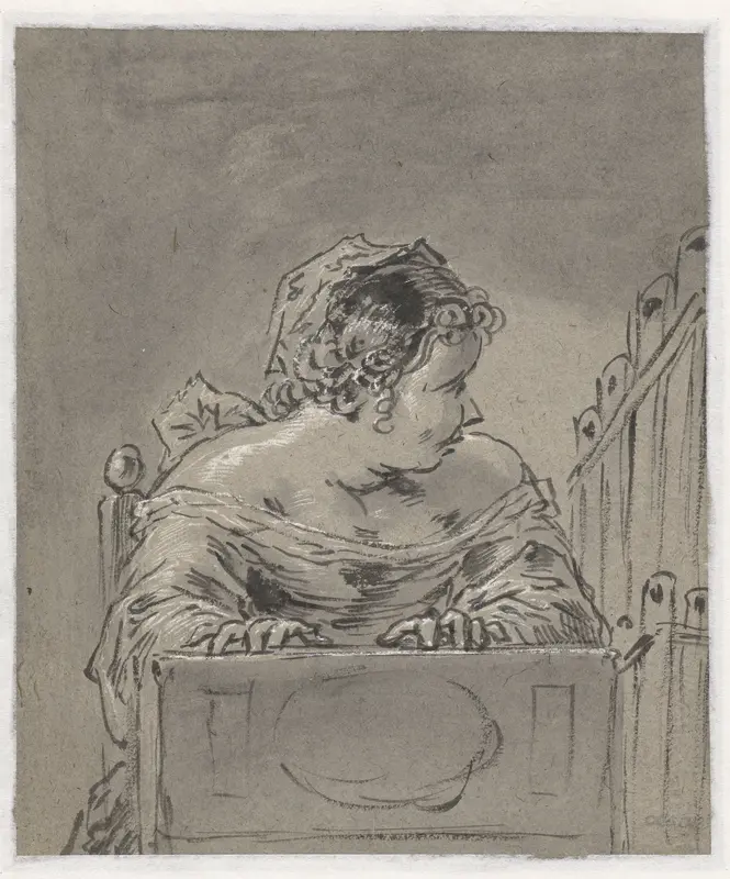 Orgelspelende vrouw Wall Art by Leonaert Bramer - High-Resolution Digital Print