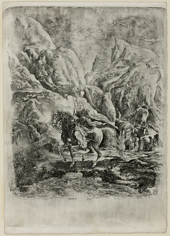 Oriental Rider in the Mountains