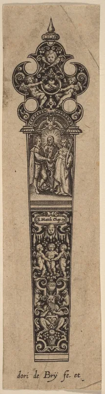 Ornament for Knife Handle Wall Art by Johann Theodor de Bry - High-Resolution Digital Print