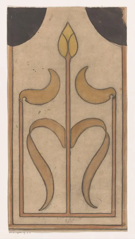 Ornament met bloemknop Wall Art by Unknown - High-Resolution Digital Print
