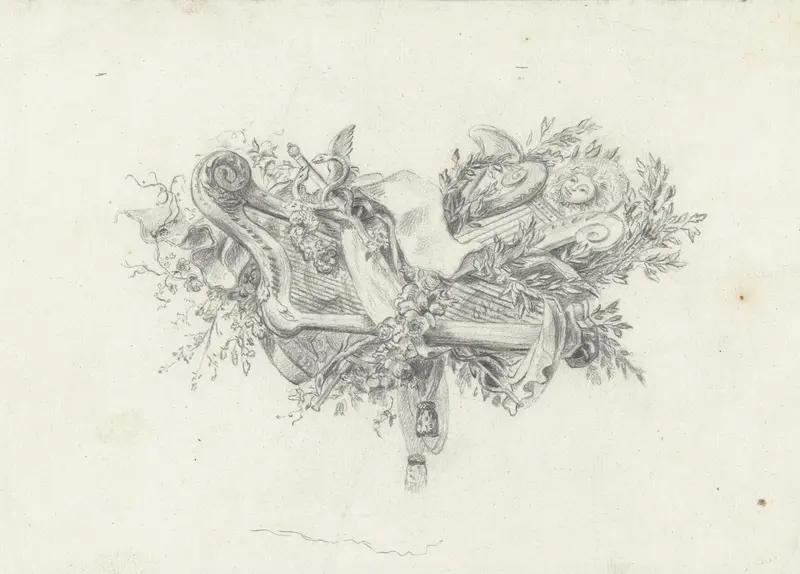 Ornament van muziekinstrumenten Wall Art by Abraham Meertens - High-Resolution Digital Print