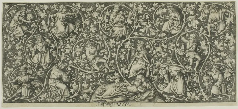 Ornament with the Tree of Jesse Wall Art by Israhel van Meckenem, the younger - High-Resolution Digital Print