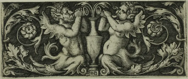 Ornament with Two Tritons, from Four Vignettes